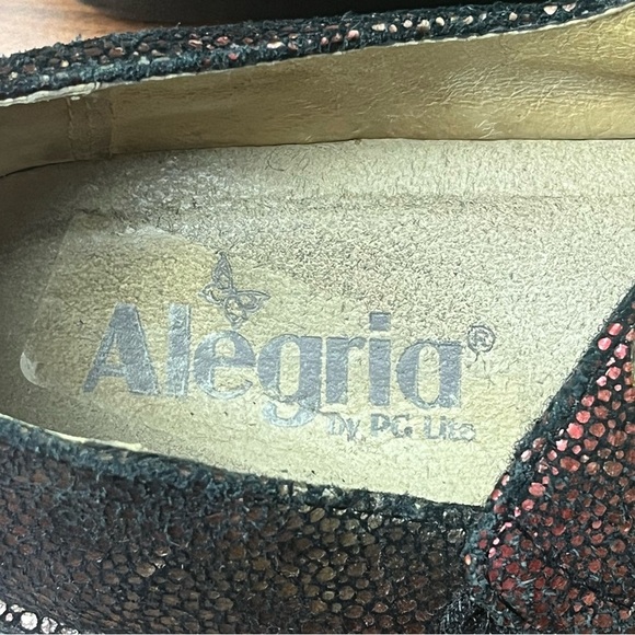 ALEGRIA Leather Mary Jane Rainbow Pink Design Shoes Clogs Size 39 9 - Picture 11 of 16